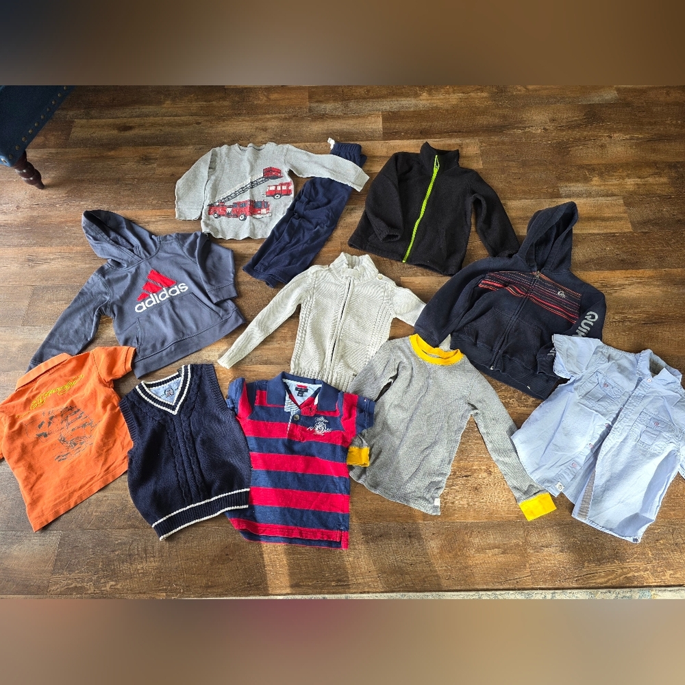 Mixed Lot Of Size 6 Boys Clothes Polo, Quicksilver, Carters, Ed Hardy, Adidas